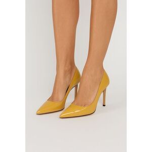 Manolo Blahnik Patent Leather Pointed Toe Pumps in Yellow Size 36.5/US 6.5